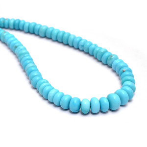 Cuentas redondas lisas de turquesa azul AAA+ de 5mm-7mm, turquesa natural de Arizona, piedra semipreciosa, cuentas sueltas para la fabricación de joyería. - Product Image 4