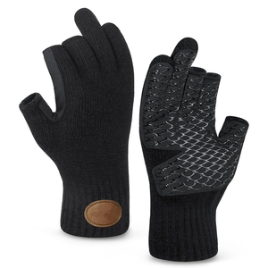 Service OEM, gants de pêche de haute qualité antidérapants à demi-doigts, personnalisables, unisexes, avec sangle réglable, fermeture à enfiler, pour toutes les saisons - Product Image 1