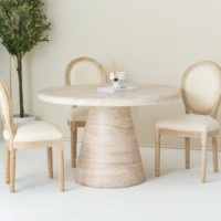 Chaise de salle à manger Vandana Zentrix Arion en bois avec assise et design ergonomique moderne