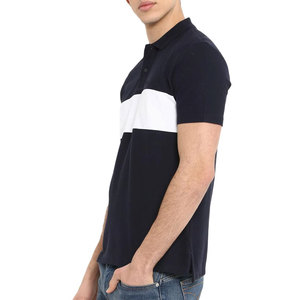 Polo à manches courtes gris pour homme, en jersey de coton, décontracté, respirant, design uni, coupe classique, style tricoté - Product Image 5
