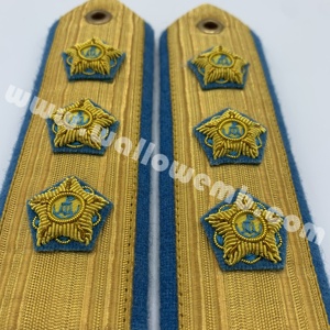 Épaulettes personnalisées de grade Amiral de Marine du Brunei Royal, insignes de grade brodés pour uniformes d'officier de l'Aviation royale du Brunei - Product Image 5