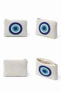 Monedero de mano hecho a mano con cuentas de ojo turco, estilo vintage, para mujer, bolsa de protección, mini y elegante - Product Image 4