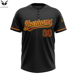 Uniforme de Equipo Personalizado de Alta Calidad, Ligero, Duradero, de Manga Corta, Transpirable, 100% Poliéster, Jersey de Béisbol con Impresión Digital - Product Image 2
