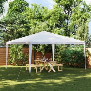 Tenda per Matrimoni ed Eventi in Polietilene Bianco Resistente all'Acqua 13x13 Piedi - Product Image 1