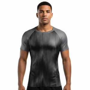 Camiseta de compresión para correr para hombre, camiseta de manga corta para hombre, ropa de gimnasio, ropa deportiva de secado rápido, camiseta de Fitness, entrenamiento, Rushgaurd - Product Image 1