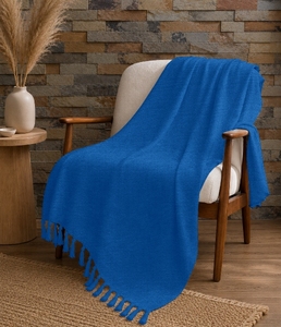 Manta de Sofá de Viaje Moderna, 100% Algodón Orgánico, Hecha a Mano, de Lujo, Ecológica, para Todas las Estaciones, con Estampado a Bloque, Tejida y Transpirable - Product Image 4