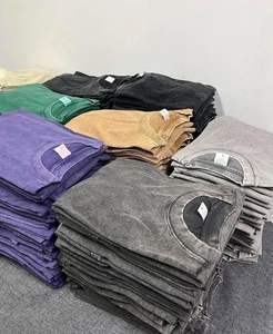 T-shirt Homme Luxe Personnalisé avec Logo Effet Vieilli 100% Coton Haute Qualité Lavage Acide Vintage T-shirt Lourd pour Hommes - Product Image 5