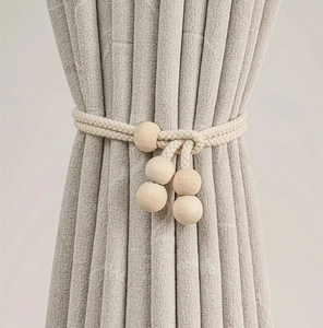 Elegant Wood Curtain Tie Backs for Home Living Room Ticback Factory Direct Sales Curtain <b>Tiebacks</b> Beaded Curtain Back - Product Image 2