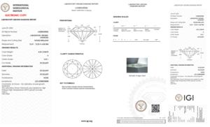Diamante Cultivado en Laboratorio Ilois de 4.53CT, Corte Brillante, Color H, Claridad VS1, Corte Excelente, HPHT II, Azul Pálido, Certificado IGI para Joyería - Product Image 5