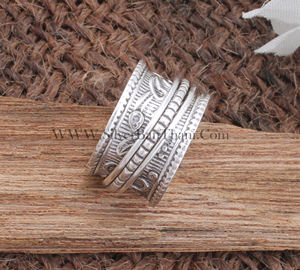 Anillo de Plata de Ley 925 al por Mayor, Anillo Liso de Alta Calidad Pulido S925, Anillo de Dedo con Flor, Joyería de Boda para Mujeres y Hombres - Product Image 5