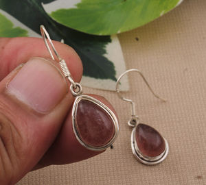 ต่างหูเงินแท้ 925 ประดับเพชรซิคอนเชอร์รี่ธรรมชาติ คุณภาพระดับ AAA เครื่องประดับหรูหราสำหรับผู้หญิงสำหรับงานปาร์ตี้ - Product Image 6