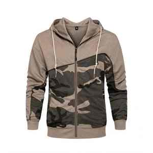 Men's Hooded <b>Tracksuit</b> Set <b>Camouflage</b> Print Full Sleeve Zipper Casual Wear Autumn Breathable Lightweight Regular Fit - Product Image 5