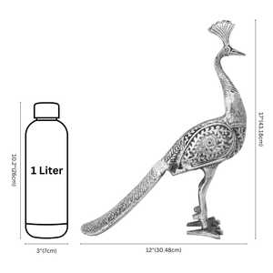 Jaffs Exports Handmade Aluminium Peacock Figurine Contemporary Animal Sculpture Modern Eco-Friendly Tabletop Decor for Living - Product Image 5