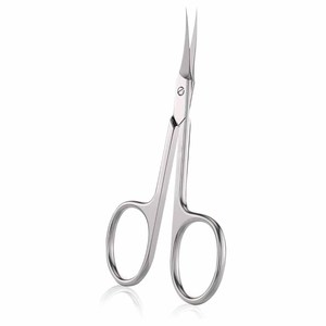 Ciseaux à cuticules en acier inoxydable, lame courbée, pour manucure, pédicure, coupe des sourcils, ciseaux de beauté - Product Image 1