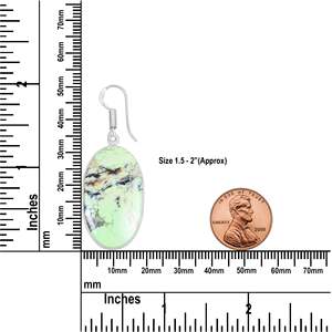 Nuevos Aretes Minimalistas con Dijes de Mtorolite (Calcedonia Cromada) Plateados en Plata para Mujer, Precio de Fábrica, Venta al Por Mayor - Product Image 3