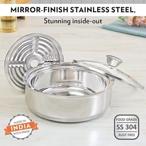 Casserole en métal contemporaine pour la restauration collective moderne, conçue pour le service de plats chauds et un accès rapide aux repas en gros - Product Image 3