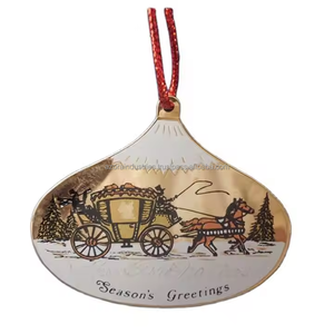 Adornos navideños de latón modernos de lujo-Tamaño y forma personalizables respetuosos con el medio ambiente - Product Image 1