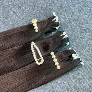 Paquete de cabello de color café marrón liso SDD Bone de la mejor calidad con cierre, 100% vietnamita - Product Image 1