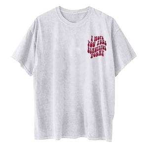 เสื้อยืดพิมพ์ลายไซส์ใหญ่สำหรับผู้หญิง ทรงหลวม สวมใส่สบาย ไหล่ตก คอกลม แขนสั้น ผ้าถักโพลีเอสเตอร์/สแปนเด็กซ์ เสื้อฤดูร้อน มีโลโก้ - Product Image 2