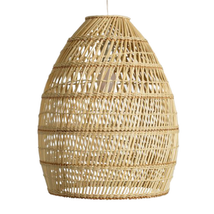 Lámpara colgante de ratán en forma de concha hecha a mano, pantalla de ratán tejida vietnamita, pantalla colgante moderna tradicional para sala de estar - Product Image 3