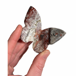 Papillon volant en cristal de haute qualité, dentelle mexicaine fouaillée avec ailes en pierre de guérison, papillon sculpté 3D et décoration d'intérieur - Product Image 3