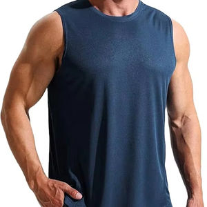 Camiseta Deportiva sin Mangas de Alta Calidad para Gimnasio y Fisicoculturismo, Transpirable, Absorbente de Sudor, Elástica y Acanalada para Hombre - Product Image 1