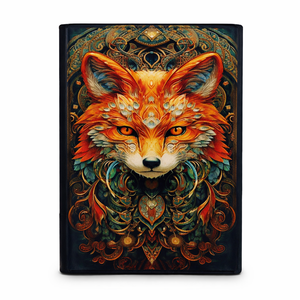 Fox UV print Leather Journal <b>Notebook</b> <b>diary</b> Notepads Blank deckle edge vintage cotton antique paper Paper Gift Art Sketchbook - Product Image 2