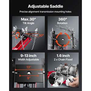 <b>Low</b> <b>Profile</b> 1000 Lbs/0.45 Ton Heavy-Duty Floor <b>Jack</b> Telescoping Transmission 6.3-25.2\" Lifting Height 360 Degrees Swivel Front - Product Image 4