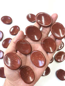 คริสตัลอัญมณีธรรมชาติแกะสลักจากหินแจสเปอร์สีแดงใช้สมาธิคริสตัลทรงรีสำหรับการบำบัดจักระคริสตัล - Product Image 5