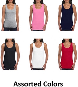 Tops sexy pour femmes à col rond, débardeurs exportés du Bangladesh, 100% coton pour femmes, design exclusif, multicolores, réguliers - Product Image 6