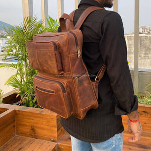 Vente en gros de sac à dos pour ordinateur portable en cuir pleine fleur de grande capacité pour hommes sac à dos de voyage en cuir véritable de haute qualité sac à dos - Product Image 3