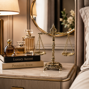 Support à bijoux de luxe en laiton, organisateur décoratif style équilibré, présentoir élégant pour colliers, bracelets et bagues, rangement de vanité - Product Image 4