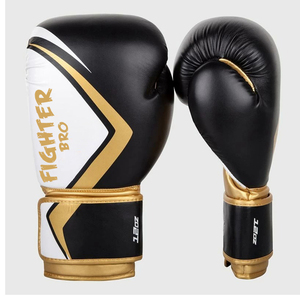 ถุงมือชกมวย FIGHTER BRO MMA & Boxing ทำจากหนังเทียม PVC ระบายอากาศได้ดี กันลื่น แห้งเร็ว ปิดแบบผูกเชือก เหมาะสำหรับการฝึกซ้อม - Product Image 1