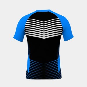 เสื้อรัดกล้ามเนื้อแขนสั้นแบบยูนิเซ็กซ์สำหรับ MMA พิมพ์ลายดิจิตอลตามสั่ง เสื้อสำหรับฝึกซ้อม BJJ ยิม ออกกำลังกาย ป้องกันรังสียูวี น้ำหนัก 220 กรัม - Product Image 2