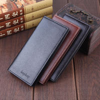 Dompet Pendek Pria Kulit PU, Penutup Terbuka, Tahan Air, Tipis, Sederhana, Tempat Koin, Tempat Kartu, Motif Garis, Bahan Poliester, Promo