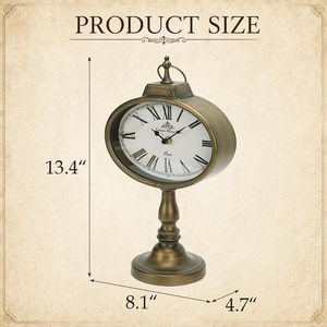 <b>Large</b> Antique Mantel <b>Clock</b> | Vintage Brass Fireplace Shelf Timepiece | Classic Decorative <b>Clock</b> for Elegant Home & Office Decor - Product Image 4