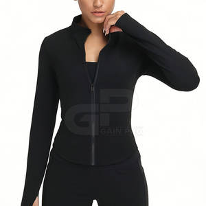 Chaqueta de yoga moderna para mujer, ligera, transpirable, deportiva, con cremallera completa, ajustada, para yoga, fitness y entrenamiento. - Product Image 6