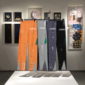 Pantalones Deportivos Personalizados de Felpa Gruesa, 100% Algodón, Estilo Francés, Holgados, con Corte Acampanado para Hombre - Product Image 3