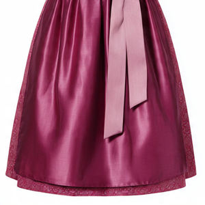 Robe Dirndl bavaroise pour femme avec ceinture ventrale, décontractée, été, couleur unie, vente en gros ODM, hauts de robe en satin 100% polyester - Product Image 6