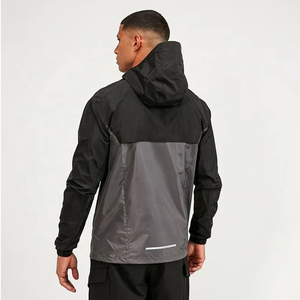 Bulk Wholesale Price Sports Jackets Two Tone Colors Windproof Jacket Gym Active Wear <b>Athletic</b> Hooded Jacket Outdoor Ripstop Coat - Product Image 2
