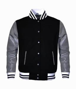 Coated Stand Collar Front Logo <b>Men's</b> Varsity <b>Jacket</b>-Windproof & Breathable - Product Image 1