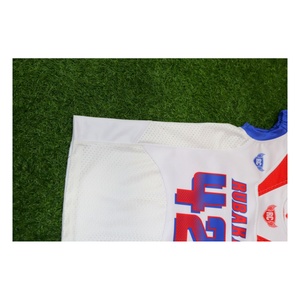 Maillot de football américain blanc et rouge personnalisé, uniforme sportif d'équipe, vêtements de performance, manches courtes, séchage rapide - Product Image 3
