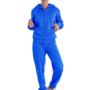 Conjunto Deportivo Informal de Invierno Personalizado para Mujer |   Conjunto Deportivo Corto de Algodón 100% Sólido |   Ropa Deportiva Transpirable para el Día a Día - Product Image 2