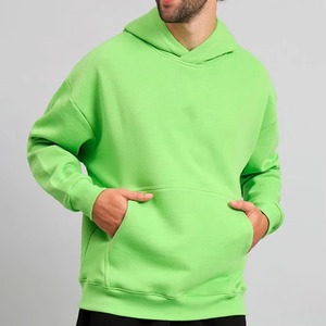 Sweat-shirts à capuche pour hommes de qualité supérieure en coton lourd, à épaules tombantes, surdimensionnés, avec impression personnalisée, luxe, effet bouffant - Product Image 1