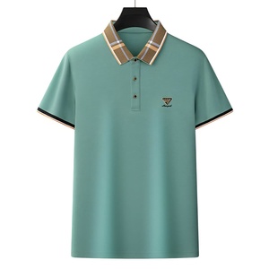 Camiseta de Hombre con Logotipo Bordado Personalizado, Ropa Casual de Verano, Manga Corta, Tejida, Transpirable, Producto Más Vendido - Product Image 1