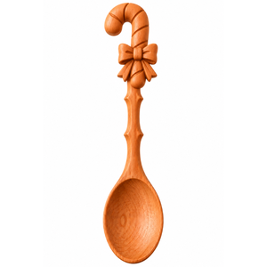 Cuchara de madera navideña de tamaño personalizado con artesanía hecha a mano para pedidos al por mayor y de marca privada para vajilla navideña - Product Image 5