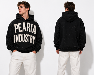 Sweat-shirt à capuche personnalisé pour homme, coupe oversize, uni, avec logo frontal, en molleton 100% coton, style streetwear, écologique - Product Image 3