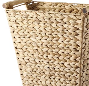 Custom Hand Made Woven Water Hyacinth Basket Elegant Rectangular Storage <b>Container</b> Eco Friendly Decorative Basket Export - Product Image 4