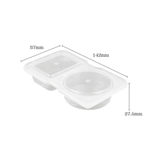 JUXINDA Etiketteerbare Wegwerp Sausbakje Condimentenbakje Dubbellaags Kruidenbakje met Aparte Saladebakje - Product Image 2