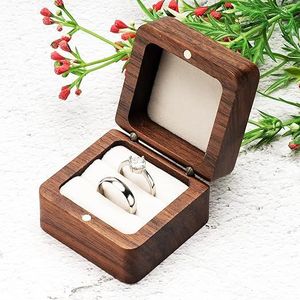 The FASHION CRAFT Customized Color Wood Ring Box with Velvet Lining for Jewelry Storage and Display Model TFC 3013424 - Product Image 2